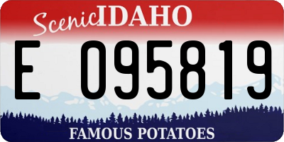 ID license plate E095819