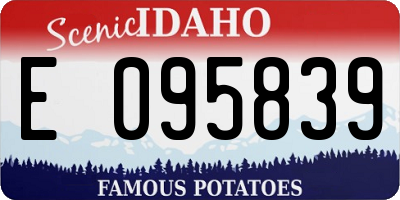ID license plate E095839