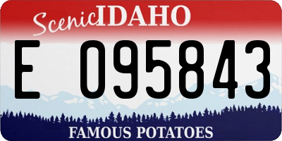 ID license plate E095843