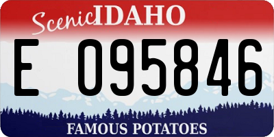 ID license plate E095846