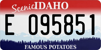 ID license plate E095851