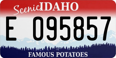 ID license plate E095857