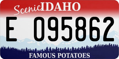 ID license plate E095862