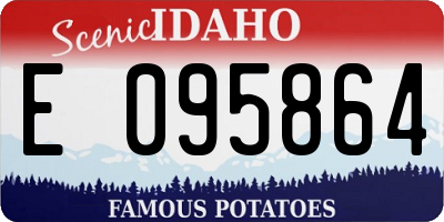 ID license plate E095864