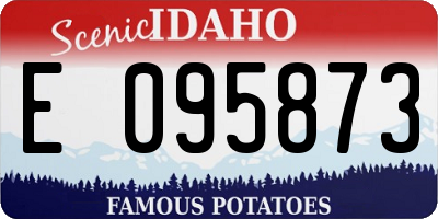 ID license plate E095873