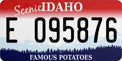 ID license plate E095876
