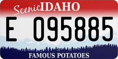 ID license plate E095885