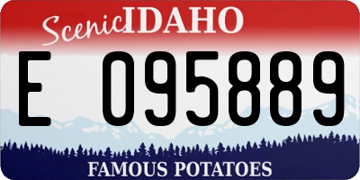 ID license plate E095889