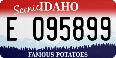 ID license plate E095899