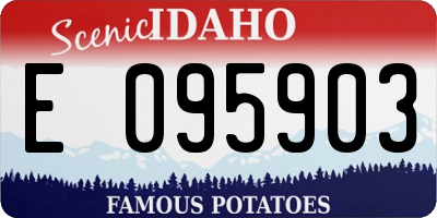 ID license plate E095903
