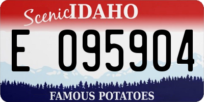 ID license plate E095904