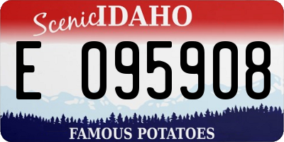 ID license plate E095908