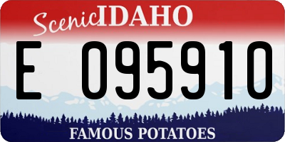 ID license plate E095910