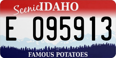 ID license plate E095913