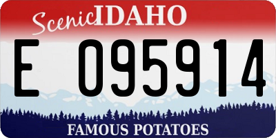 ID license plate E095914