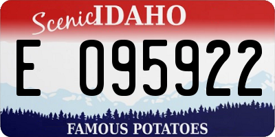 ID license plate E095922