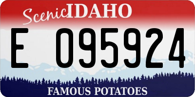 ID license plate E095924