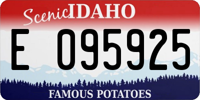 ID license plate E095925