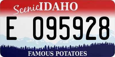 ID license plate E095928
