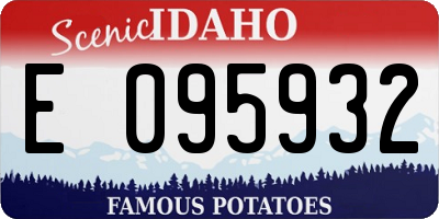 ID license plate E095932