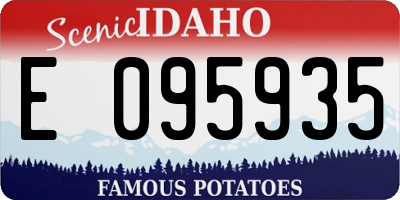 ID license plate E095935