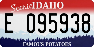 ID license plate E095938