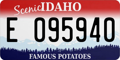 ID license plate E095940