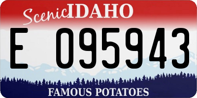 ID license plate E095943