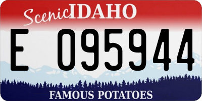 ID license plate E095944
