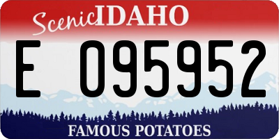 ID license plate E095952