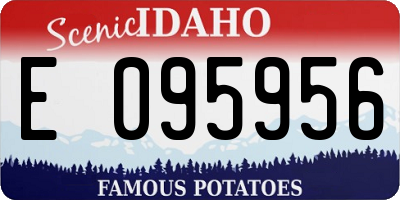 ID license plate E095956