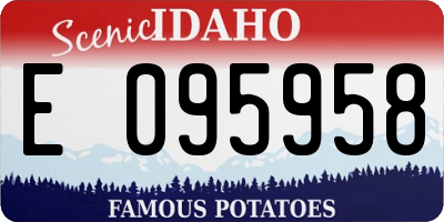 ID license plate E095958