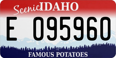 ID license plate E095960
