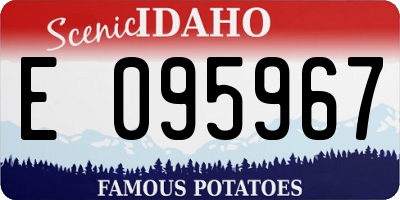 ID license plate E095967