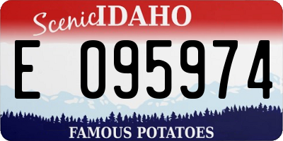 ID license plate E095974