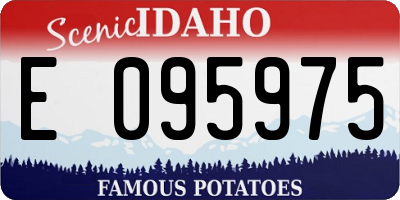 ID license plate E095975