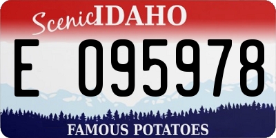 ID license plate E095978