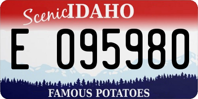ID license plate E095980
