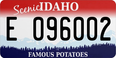 ID license plate E096002