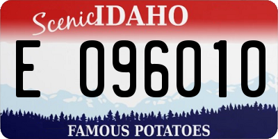 ID license plate E096010