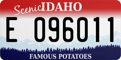 ID license plate E096011