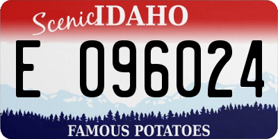 ID license plate E096024
