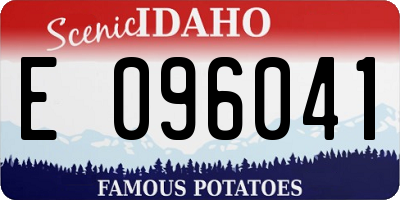 ID license plate E096041