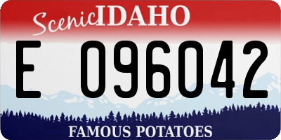 ID license plate E096042