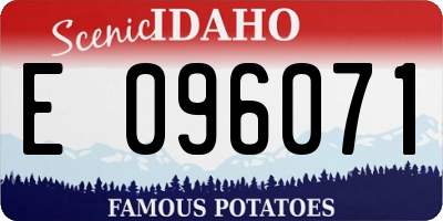 ID license plate E096071