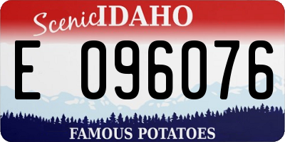 ID license plate E096076