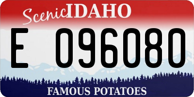ID license plate E096080