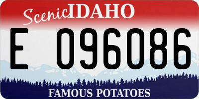 ID license plate E096086