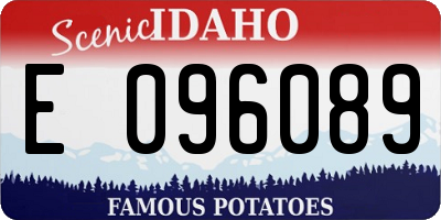 ID license plate E096089