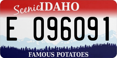ID license plate E096091